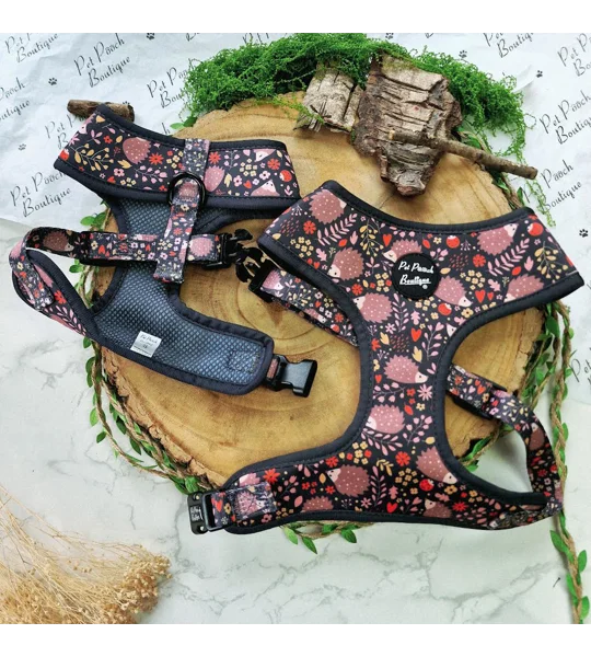 Woodland Hedgehog Dog Harness