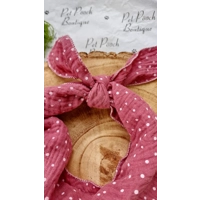 Rose Petal Pink Polka Dots Dog Bandana