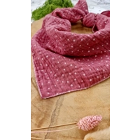 Rose Petal Pink Polka Dots Dog Bandana