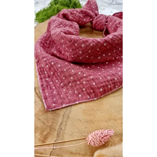 Rose Petal Pink Polka Dots Dog Bandana