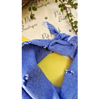 Classic Denim Raw Edge Dog Bandana