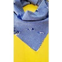 Classic Denim Raw Edge Dog Bandana
