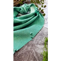 Moss Green Denim Raw Edge Dog Bandana