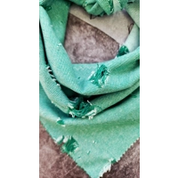 Moss Green Denim Raw Edge Dog Bandana