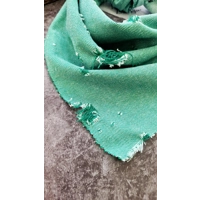 Moss Green Denim Raw Edge Dog Bandana