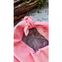 Dusty Rose Pink Denim Raw Edge Dog Bandana