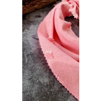 Dusty Rose Pink Denim Raw Edge Dog Bandana