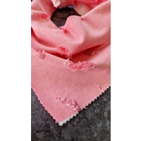 Dusty Rose Pink Denim Raw Edge Dog Bandana