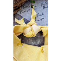 Sun Washed Yellow Denim Raw Edge Dog Bandana