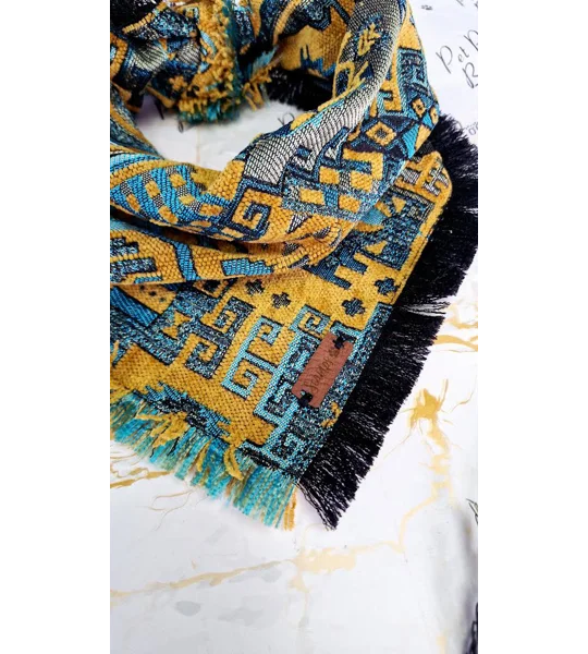 Frayed Yellow Copper Wolf Bandana - Scamps