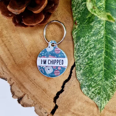 Jolly Bear Christmas Cub ID Dog Tag - NEW STYLE