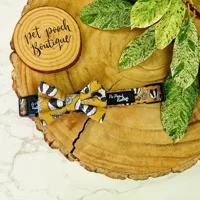 Woodland Badger Dog Collar - OPTIONAL Bow Tie ACCESSORY