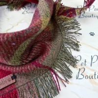 Frayed Burgundy Biscuit Plaid Bandana - Scamps