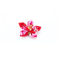 Red Vintage Flower Collar Attachment