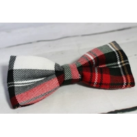 Alfies Red & White Plaid Bow Tie