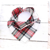 FRAYED Alfies Red & White Plaid Bandana - Scamps