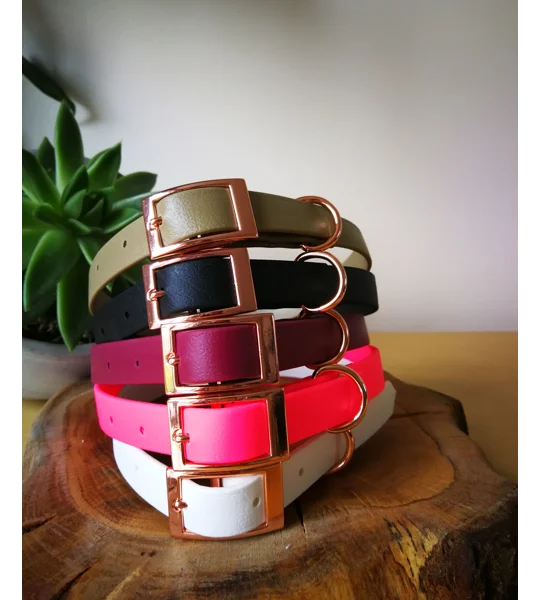 Black Biothane Dog Collar - Optional Fittings