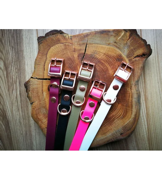 Black Biothane Dog Collar - Optional Fittings