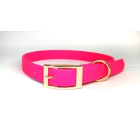 Hot Pink Biothane Dog Collar - Optional Fittings