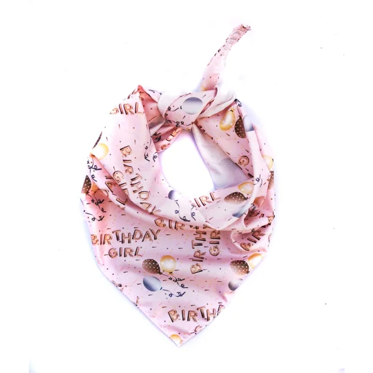 Pink Birthday GIRL Dog Bandana