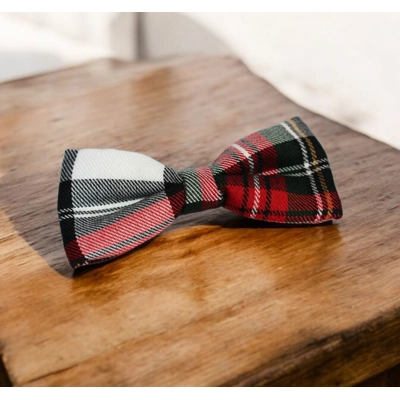 Alfies Red & White Plaid Bow Tie Alfies Red & White Plaid Bow Tie