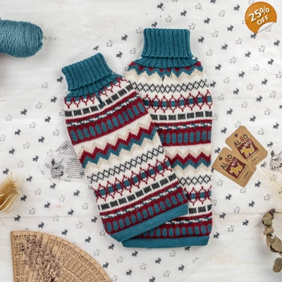 Blue Iceberg Alpaca Wool Dog Jumper - Alqo Wasi Blue Iceberg Alpaca Wool Dog Jumper - Alqo Wasi