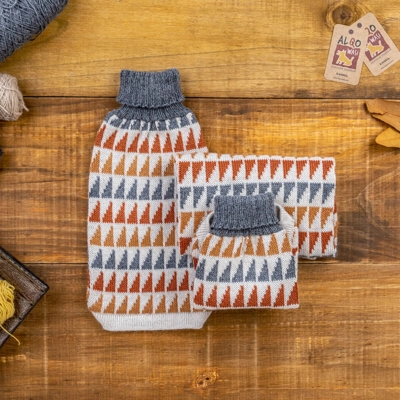 Triangle Rum Alpaca Wool Dog Jumper - Alqo Wasi