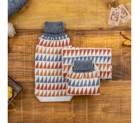 Triangle Rum Alpaca Wool Dog Jumper - Alqo Wasi