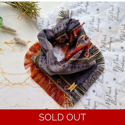 Frayed Ancient Grey Sunrise Bandana - Scamps Frayed Ancient Grey Sunrise Bandana - Scamps