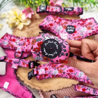 Berry Blossom Floral Dog Poo Bag Holder