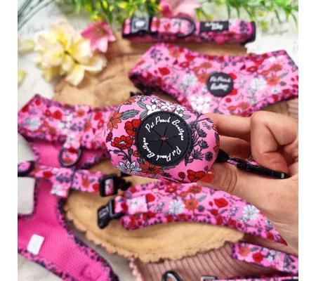 Berry Blossom Floral Dog Poo Bag Holder