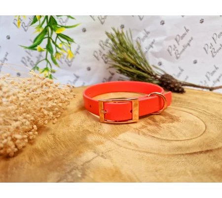ORANGE Biothane Dog Collar - Optional Fittings