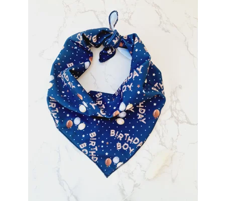 Blue Birthday BOY Dog Bandana