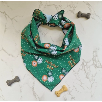 Green Birthday DOG Dog Bandana Green Birthday DOG Dog Bandana
