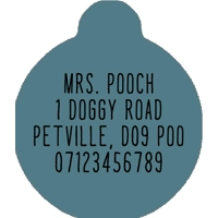 Blue Buzzy Bumble Bee Custom ID Dog Tag - NEW STYLE