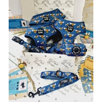 Blue Buzzy Bumble Bee Dog Collar