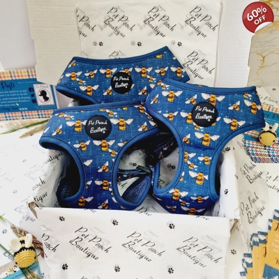 Blue Buzzy Bumble Bee Dog Harness Blue Buzzy Bumble Bee Dog Harness