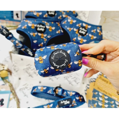 Blue Buzzy Bumble Bee Dog Poo Bag Holder Blue Buzzy Bumble Bee Dog Poo Bag Holder