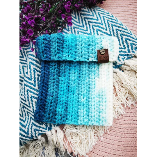 Blue Ombre Roll Top Dog Snood