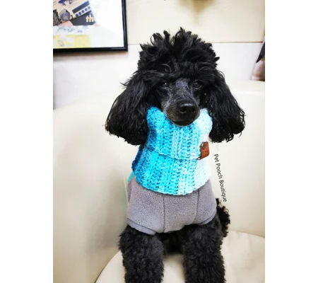 Blue Ombre Roll Top Dog Snood
