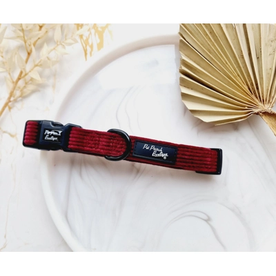 Burgundy Red Cord Dog Collar Burgundy Red Cord Dog Collar