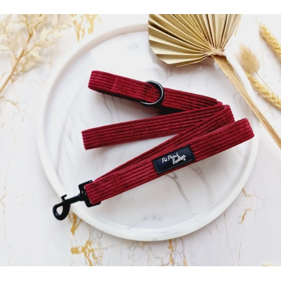 Burgundy Red Cord Dog Lead - Reversible Burgundy Red Cord Dog Lead - Reversible