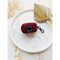 Burgundy Red Cord Dog Poo Bag Holder