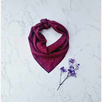 Burgundy & Gold Dog Bandana Burgundy & Gold Dog Bandana