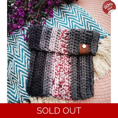 Charcoal Pink Ombre Roll Top Dog Snood Charcoal Pink Ombre Roll Top Dog Snood