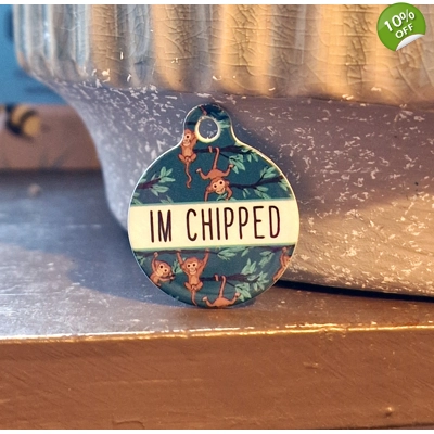 Cheeky Monkey Custom ID Dog Tag - NEW STYLE
