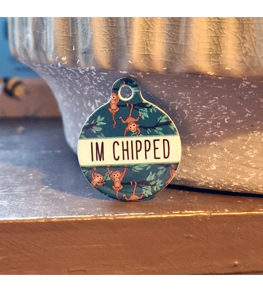 Cheeky Monkey Custom ID Dog Tag - NEW STYLE