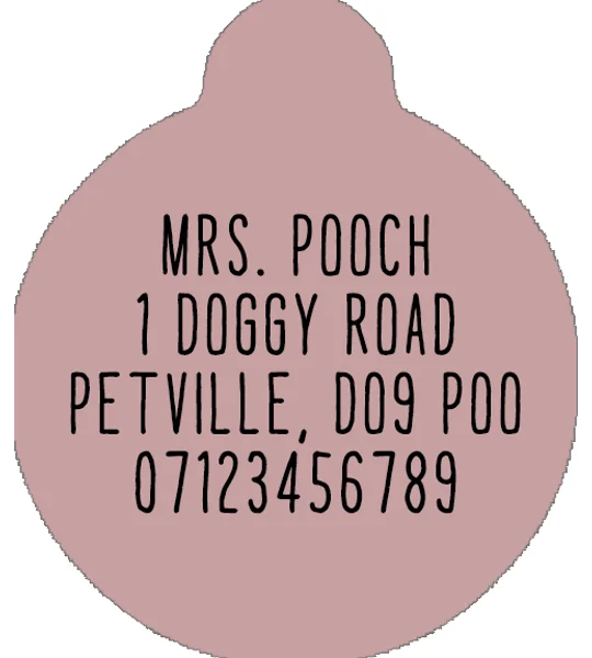 Cherry Blossom Custom ID Dog Tag - NEW STYLE