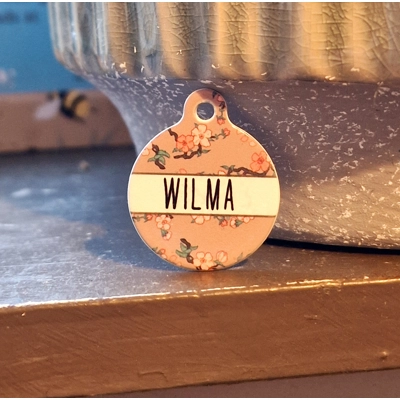Cherry Blossom Custom ID Dog Tag - NEW STYLE Cherry Blossom Custom ID Dog Tag - NEW STYLE