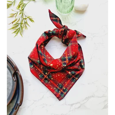 Christmas Tartan Dog Bandana